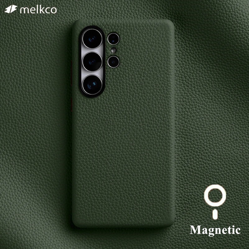Melkco Premium หนังแม่เหล็กสําหรับ Samsung Galaxy S26U S25 Ultra S25 Plus + 5G หรูหราวัวธรรมชาติธุรกิจฝาครอบโทรศัพท์ป้องกันเต็มรูปแบบ