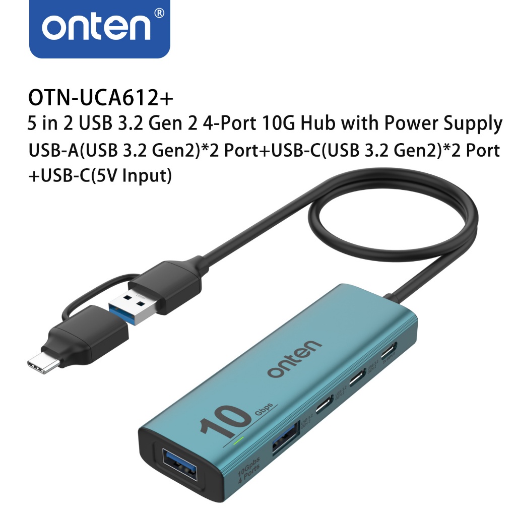 Oteng 2in1 2 in 1 10G USB3.0+อินเทอร์เฟซ Type-C เป็น USB-A USB-C HUB HUB