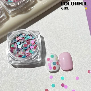 【พร้อมส่ง】กลิตเตอร์แต่งเล็บ ทรง4เหลี่ยม 1ชุด/6กระปุก Gitter 6กระปุกแนวน่ารัก