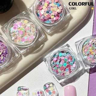 【พร้อมส่ง】กลิตเตอร์แต่งเล็บ ทรง4เหลี่ยม 1ชุด/6กระปุก Gitter 6กระปุกแนวน่ารัก