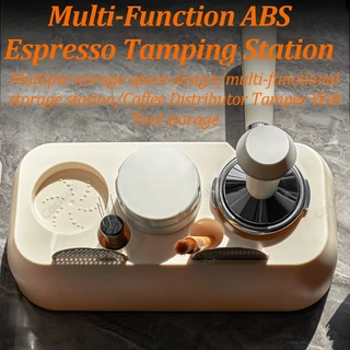 Universal Barista Tools51/54/58 มม.ABS มัลติฟังก์ชั่นกาแฟ Tamping Station Non-Slip จําหน่ายกาแฟ Tamper Wdt เครื่องมือ Puck หน้าจอแปรง Espresso Tamping Station