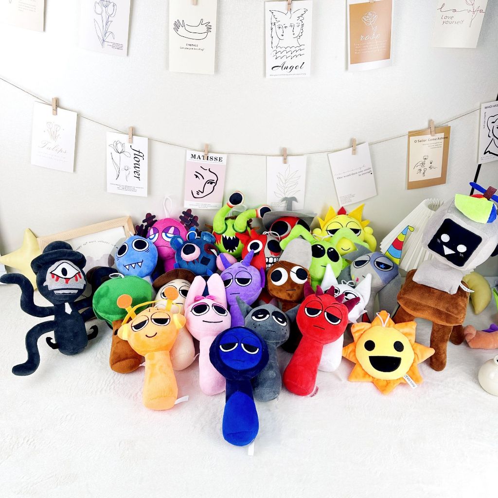 Sprunki Plush Toy Soft Plush หมอนตุ๊กตา Sprunki ตุ๊กตาของเล่นของขวัญเสริมอารมณ์เหมาะสําหรับเด็กผู้ให