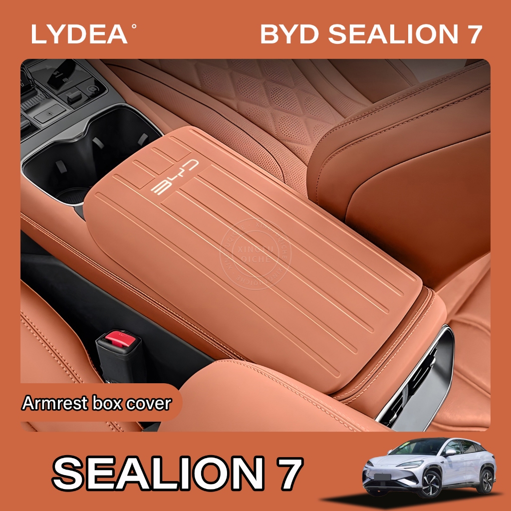 สําหรับ BYD Sealion 7 EV 2024 รถอุปกรณ์เสริมที่วางแขนกล่อง Pad ฝาครอบป้องกันการจัดเก็บเพิ่ม Pad หนังหนา