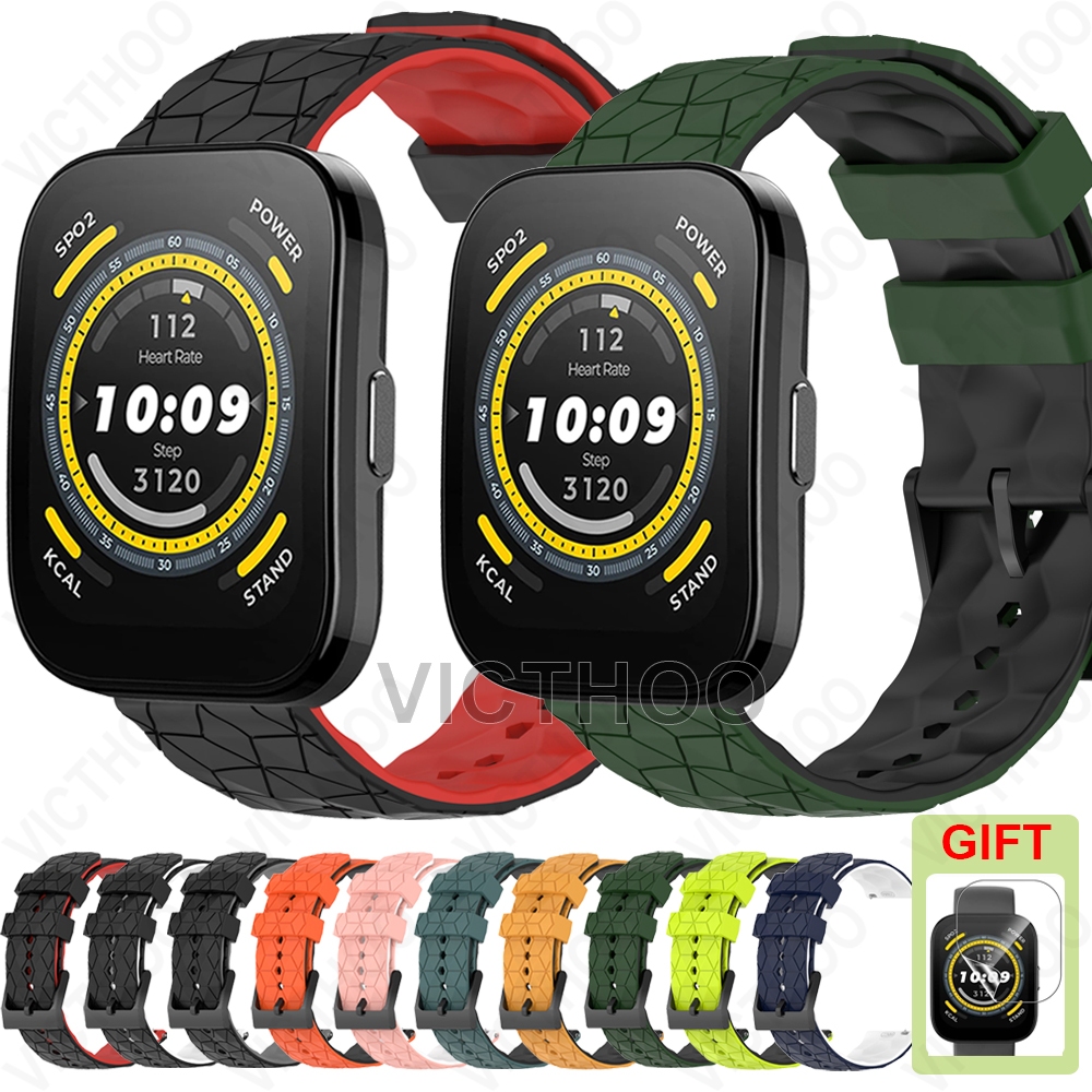 สร้อยข้อมือซิลิโคนกีฬาให้ Amazfit Bip 6 5 Unity 3 U Pro S / GTS 4 Mini 3 2 / GTR Mini