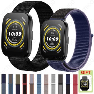 สายนาฬิกาไนลอนให้ Amazfit Bip 6 5 Unity 3 U Pro S / GTS 4 Mini 3 2 / GTR Mini