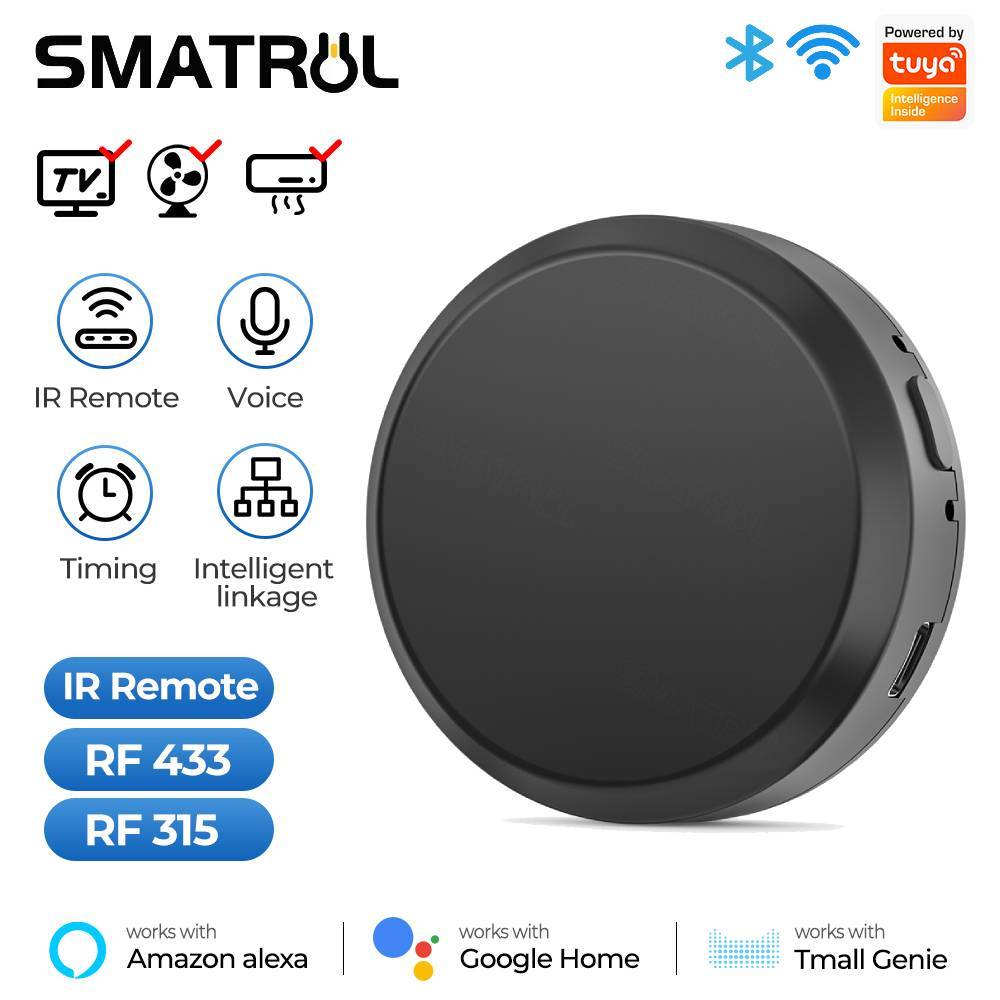 SMATRUL Smart IR Remote Control WiFi IR Blaster Controller Universal Repeater Hub Work With Tuya APP Smart Household