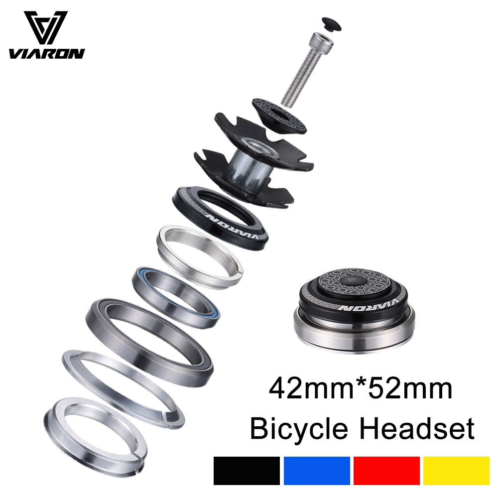VIARON Headset MTB ชุดถ้วยคอจักรยาน IS42 IS52 42/52 มม. 1-1/8 - 1-1/2 Tapered/Straight CNC อะลูมิเนี
