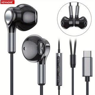 NEWMSNR ใหม่ TYPE-C ชุดหูฟังแบบมีสาย HIFI หูฟังเสียงรอบทิศทา…