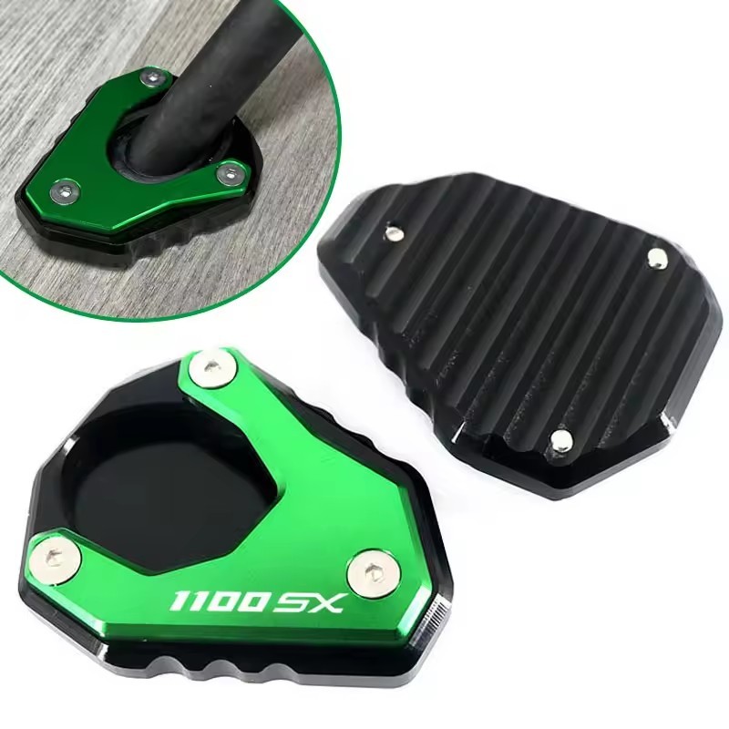 รถจักรยานยนต์ Kickstand ขาตั้ง Extension Pad แผ่นขยาย Fit สําหรับ NINJA1100SX Ninja 1100SX NINJA1100