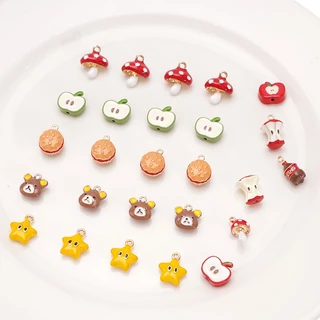 1 ชิ้น Burger Cola Apple จี้โลหะผสมจี้สามารถใช้สําหรับ DIY สร้อยคอสร้อยข้อมือทํา