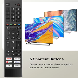 ใหม่ ERF3J80H Universal เปลี่ยนรีโมทคอนโทรลสําหรับ Hisense Devant 4K UHD Android สมาร์ททีวี, พร้อม Netflix, Prime Video, YouTube, Desney, Tubi, ปุ่มนกยูง