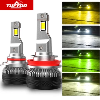 Tuffoo 2 ชิ้นรถหลอดไฟหมอก LED H11/9006/HB4/H8/H16(JP) /9005/H10 Canbus - สีขาว/สีเหลืองทอง/สีเขียวมะนาว/วอร์มไวท์(DC 12V)