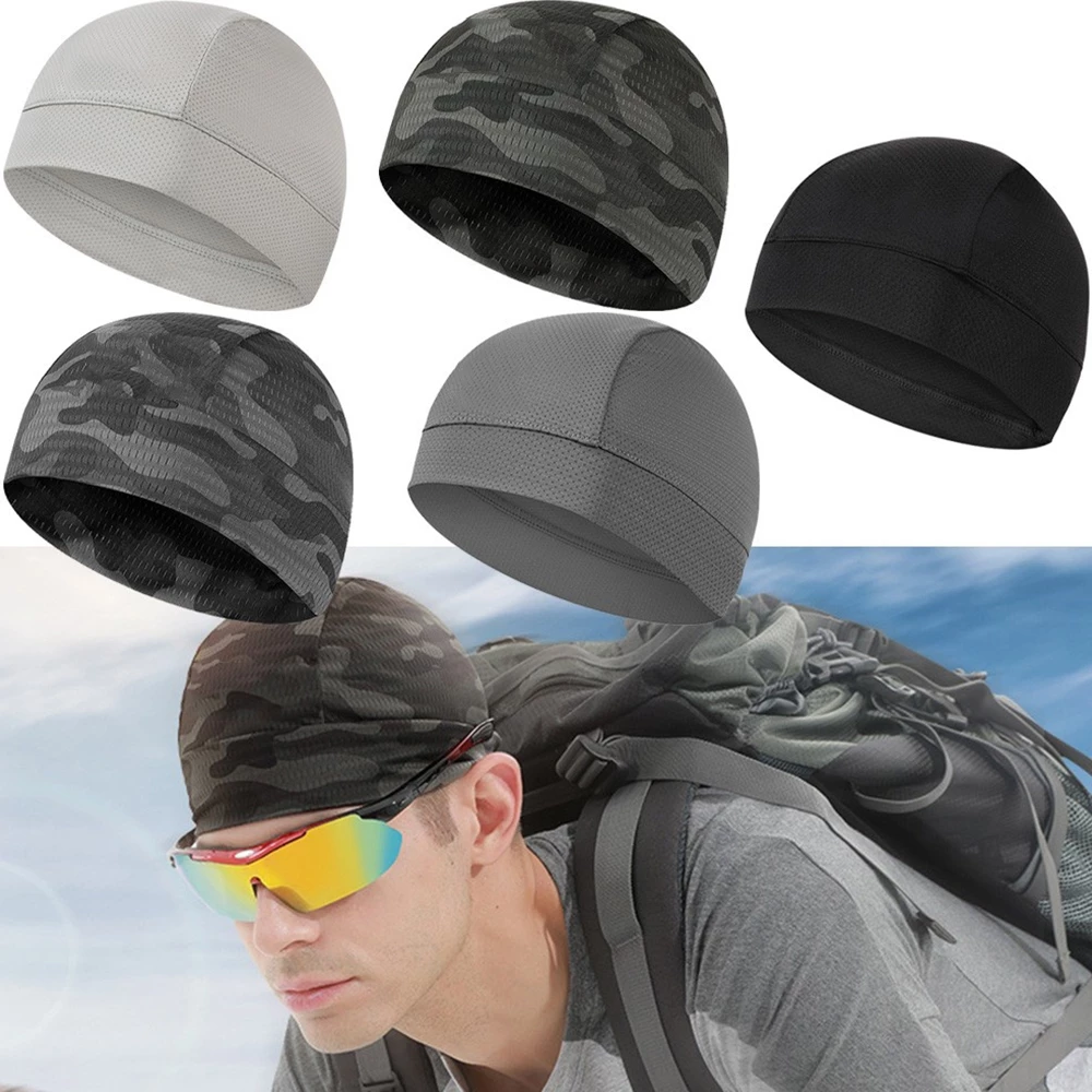 Mass Vents ดูดซับเหงื่อ Super Cool Beanie Head Cover หมวกกันน็อค Liner หมวก Buff Skull หมวก Sarung Kepala