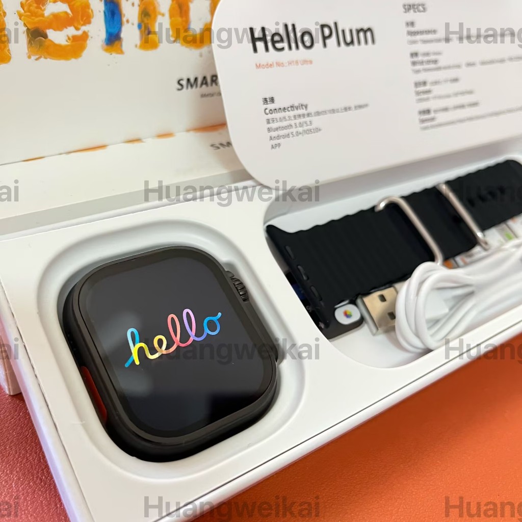 h16 ultra  ต้นฉบับต้นฉบับ 2025 ใหม่ Hello H15 ultra+ Plus สมาร์ทวอทช์สําหรับบุรุษและสตรีบลูทูธโทรเพล