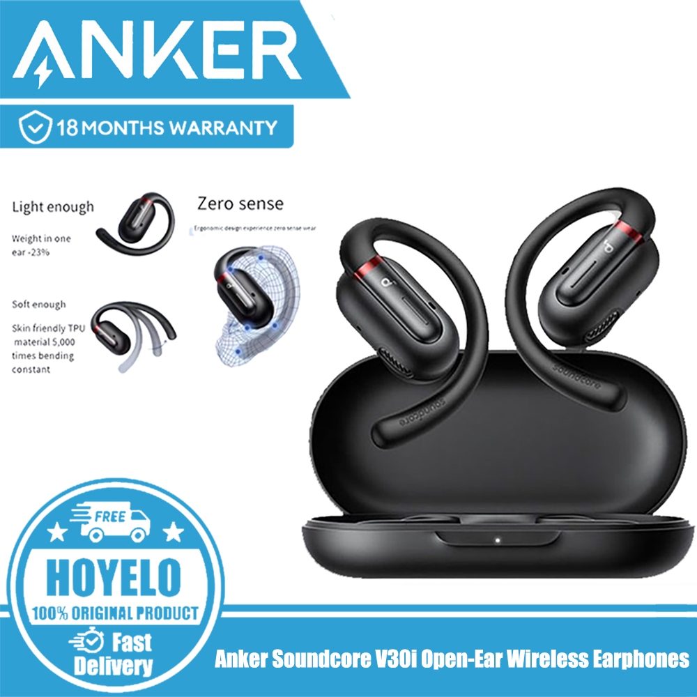 Anker Soundcore V30i หูฟังไร้สายบลูทูธแบบเปิดหู Air Conduction Bass Up หูฟังสปอร์ต
