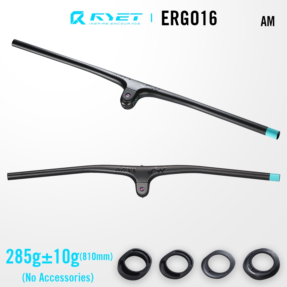 RYET คาร์บอนเต็ม MTB แบบบูรณาการ Handlebar Rise 810 มม.-7 องศา UD Matte จักรยาน AM XC ชิ้นเดียวแบนบา
