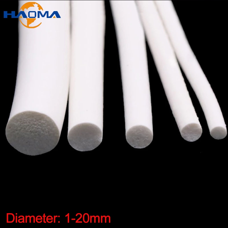 1/5Meters ยางซิลิโคน Foamed Strip รอบ Dia1-20 มม.ฟองน้ําสีขาว Backer Rod Seal Strips VMQ Foaming สายไฟ