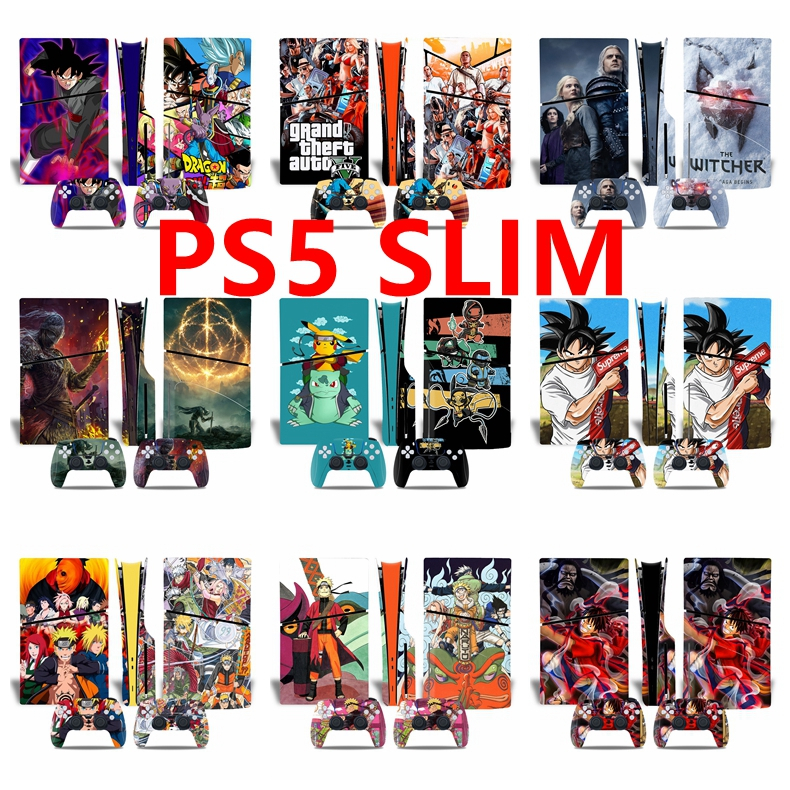 90 สีสติกเกอร์ผิวใช้งานร่วมกับ Sony Playstation 5 Slim Disc Edition ไวนิล Decal Wrap ฟิล์มป้องกันสํา
