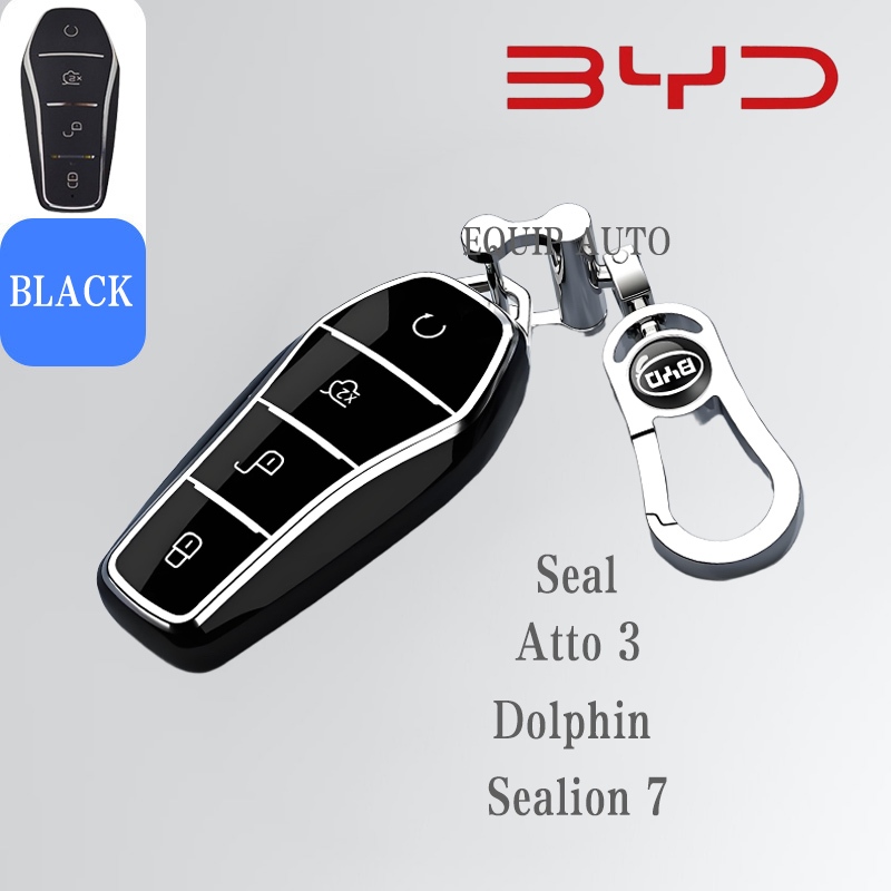 BYD 3 ปุ่มกุญแจรถเหมาะสําหรับ BYD Dolphin/Atto 3/ซีล/ซีล 7/Dolphin mini/M6/Shark/atto2/seal 5 ฝาครอบ BYD Dolphin Remote Key Case
