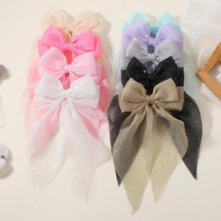 1ชิ้นที่สง่างามขนาดใหญ่โบว์ริบบิ้นกิ๊บผู้หญิงแฟชั่นที่เรียบง…