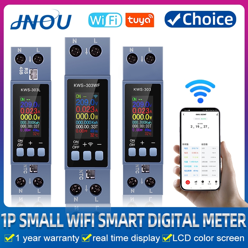 0.96ในหน้าจอสี TFT 8-in-1 two-phase multi-function ACMeter แรงดันไฟฟ้า Current power Meter AC85-290V