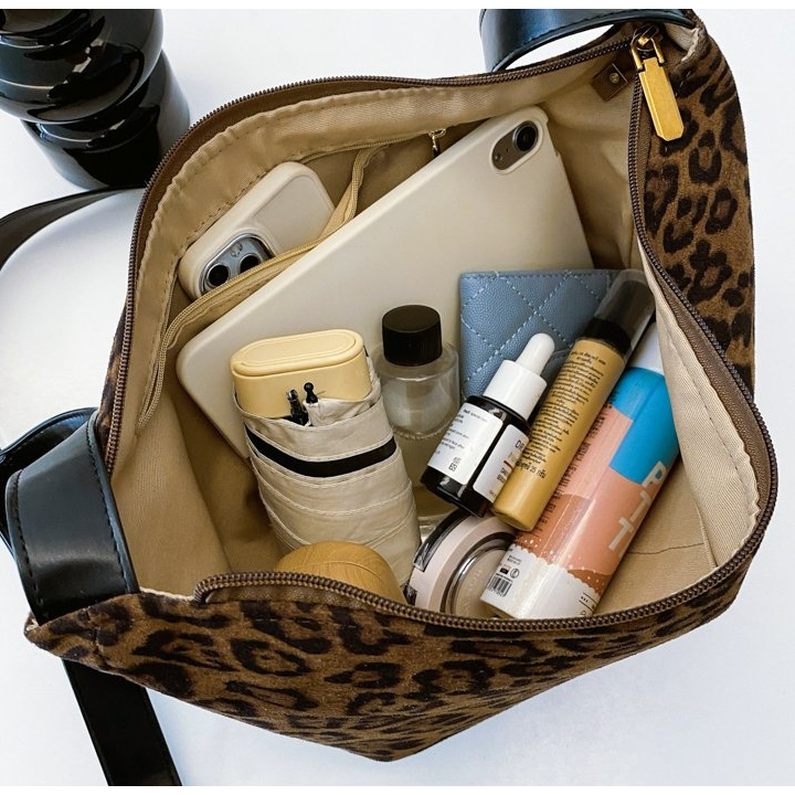 [Clearkos]-กระเป๋าโท้ทพิมพ์ลายเสือดาวยอดนิยมกระเป๋าสะพายข้างไหล่เดียวสําหรับผู้หญิง - รูปที่ 2