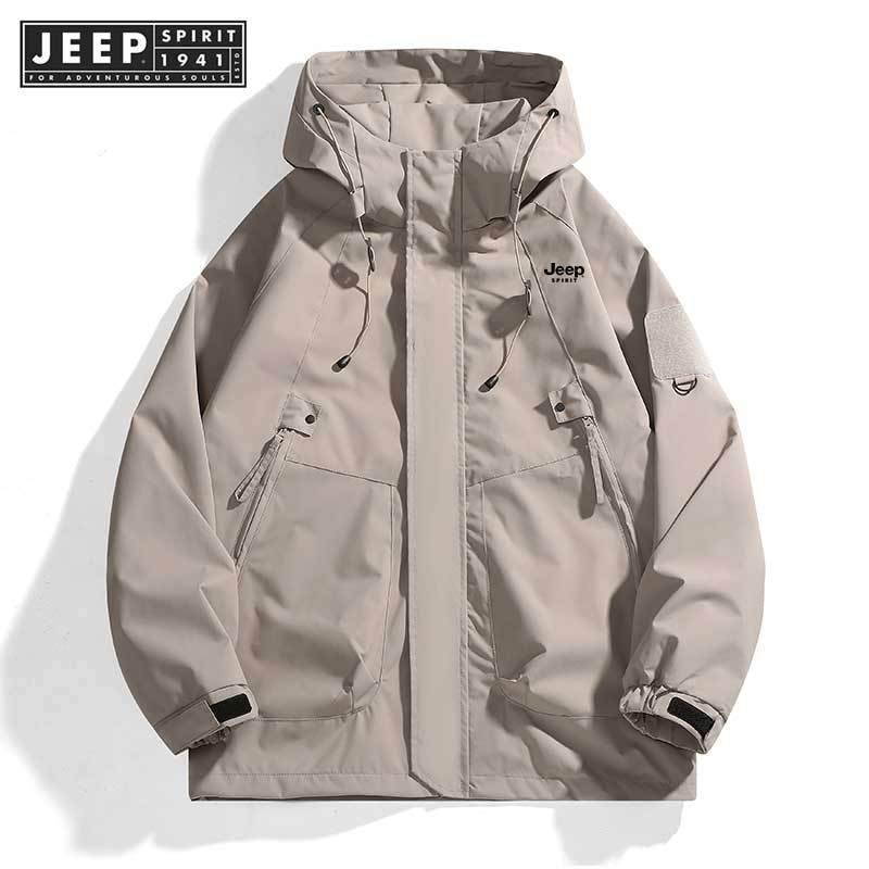 JEEP SPIRIT 1941 ESTD เสื้อกันหนาวเดินป่าสำหรับผู้ชาย รูปที่ 2