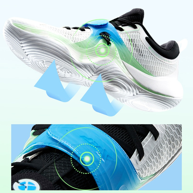 XTEP Light Attack SE รองเท้าบาสเก็ตบอลผู้ชาย Rebound Support Vitality Texture รองเท้าผ้าใบ — صورة 4