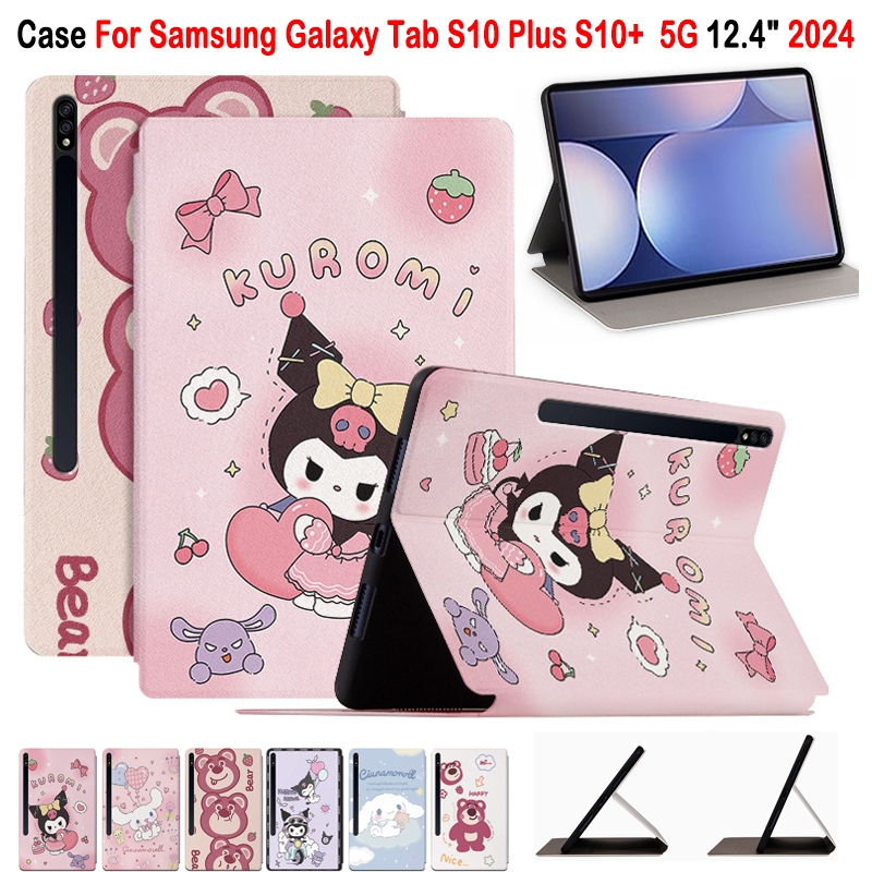 สําหรับ Samsung Galaxy Tab S10 Plus S10 + 5G 12.4 "2024 คุณภาพสูง PU หนังกันกระแทกฝาครอบ SM-X820 SM-