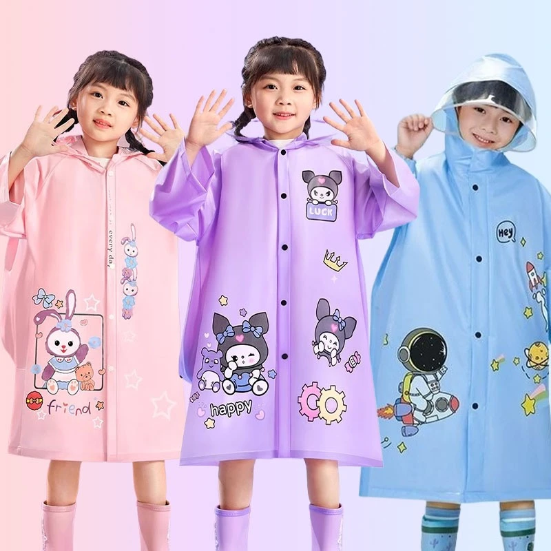 เสื้อกันฝนสำหรับเด็ก เสื้อกันฝนลายการ์ตูนสำหรับเด็ก การออกแบบกันน้ำ ขยายเพิ่มเติม ไม่มีกลิ่น เหมาะสำหรับอายุ 4-9 ปี เด็กชาย ผู้หญิง 【จัดส่งจากประเทศไทย】กระเป๋าใส่ได้