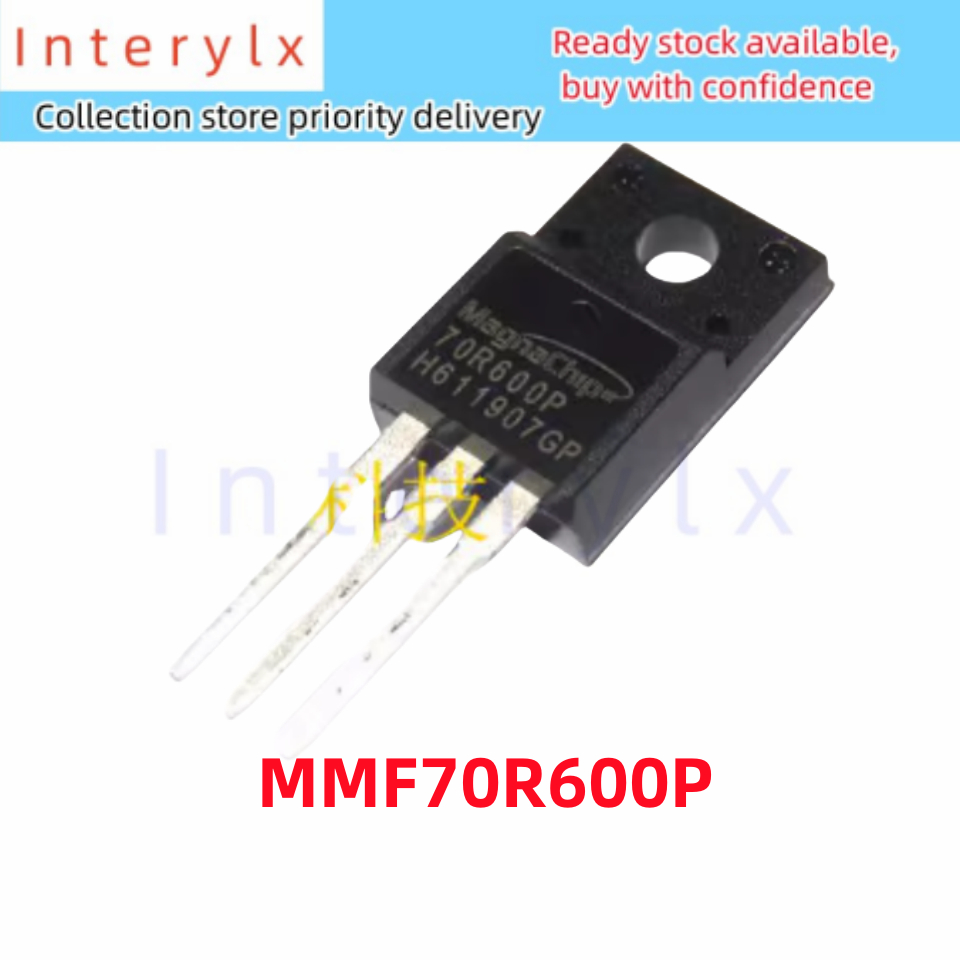 1 ชิ้น/ล็อตยี่ห้อใหม่ 70R600P MMF70R600P MMF70R600PTH MMF70R600 In-Line TO-220F 750V 7A N Channnel F