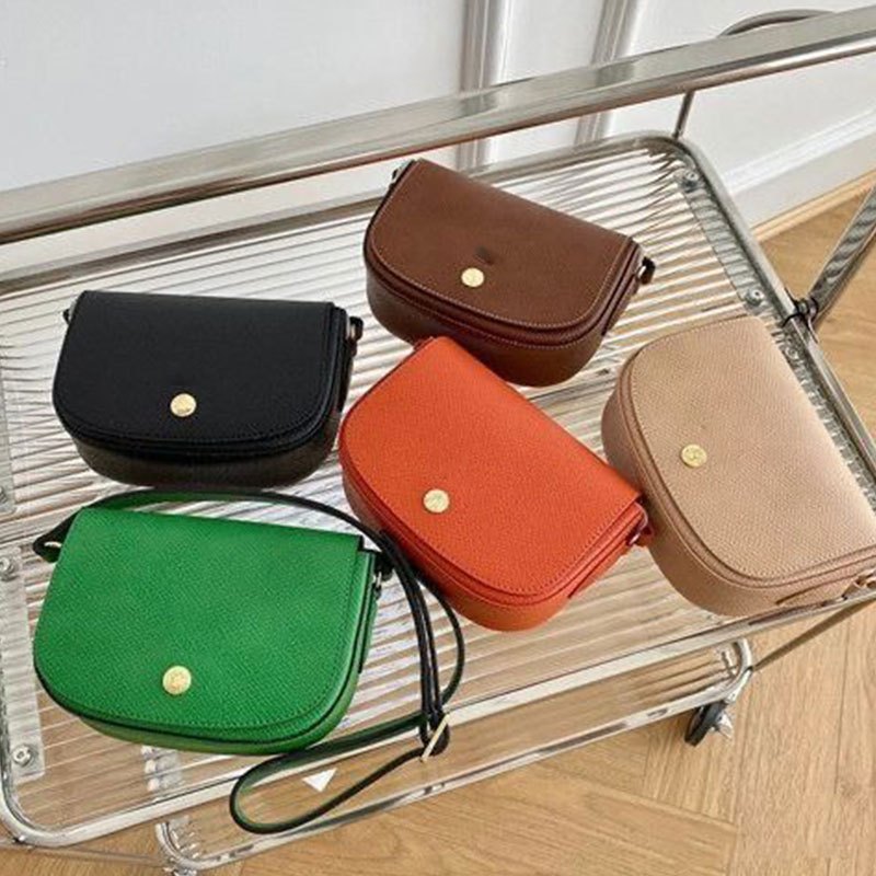 กระเป๋าสะพายไหล่ผู้หญิง ลายลิ้นจี่ หนังวัว ทรงคลาสสิก ขนาดกระทัดรัด ใช้งานได้หลากหลายโอกาส