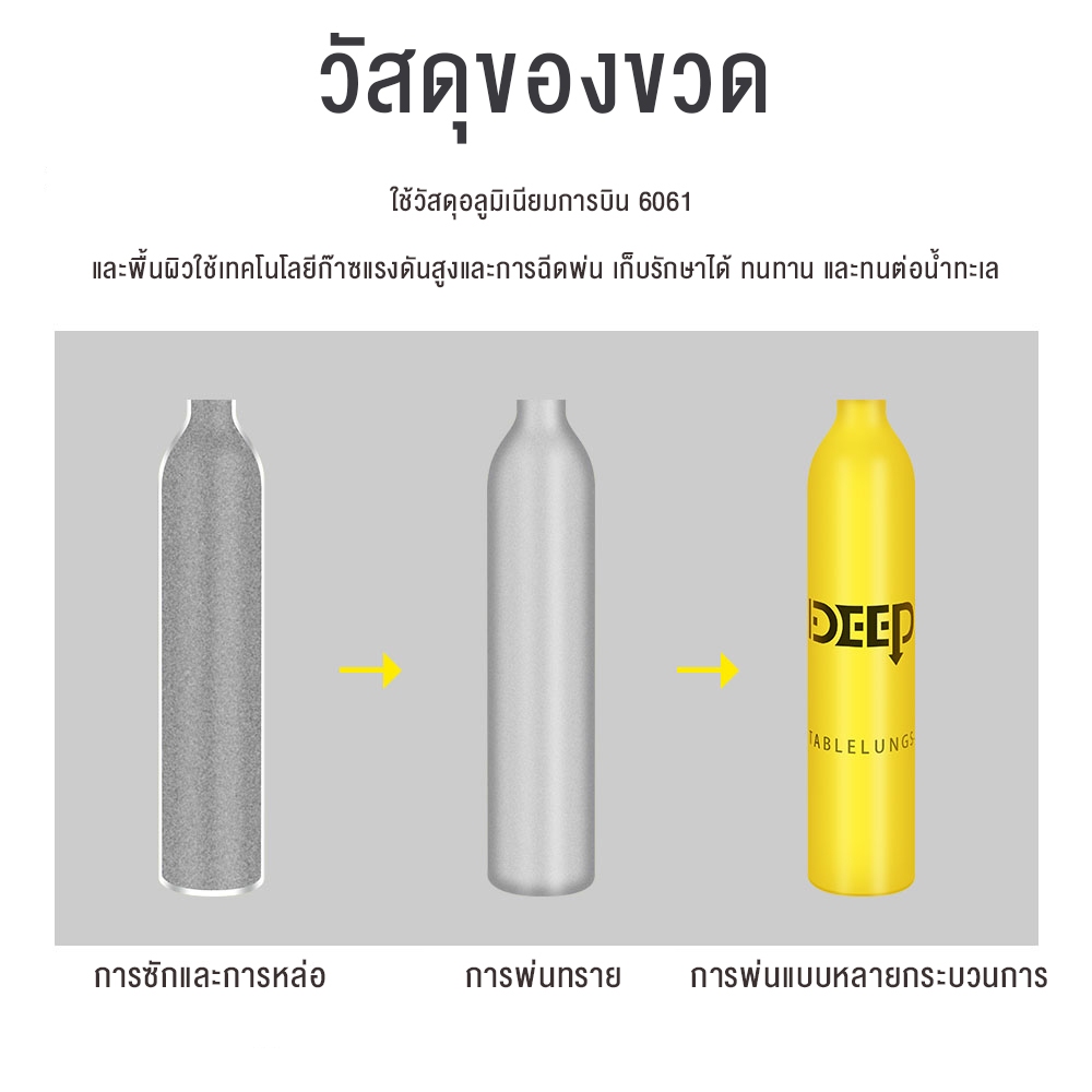 DIDEEP มินิขวดออกซิเจนดําน้ํา Professional Mini Scuba Tank รีฟิล 0.5L ความจุถังออกซิเจนพร้อมปั๊ม Pcp เติมอย่างรวดเร็วถัง Scuba พร้อม 5-10 นาทีเกียร์ดําน้ําใต้น้ํา - รูปที่ 4