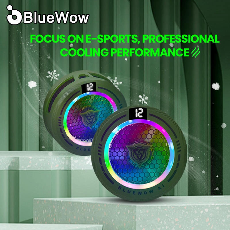 BlueWow AI X109 Semiconductor โทรศัพท์ Cooler แม่เหล็กกลับคลิป Silent Rapid Cooling Digital Temp Dis