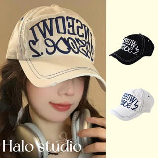 Halo studio พร้อมส่ง🔥หมวกเบสบอลหมวกบังแดดหมวกแหลมสไตล์อเมริก…
