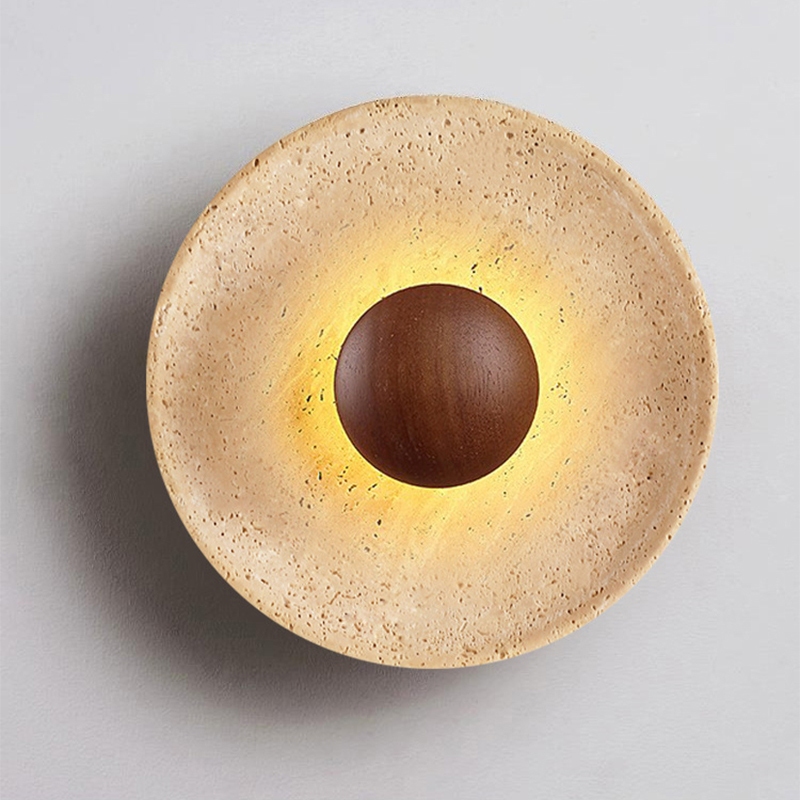 โคมไฟผนังศิลปะหินสีเหลืองnordic Modern Wall Lightในร่มตกแต่งห้องสําหรับห้องนอนข้างเตียงห้องนั่งเล่นโรงแรมSconces