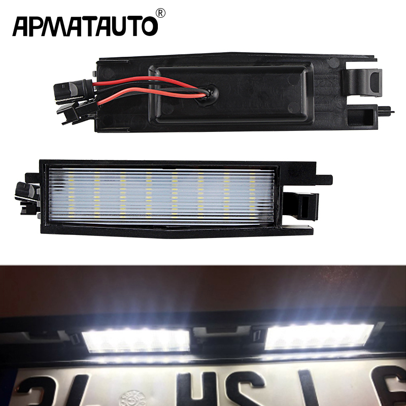 2 ชิ้น LED จํานวนใบอนุญาตโคมไฟแผ่นสําหรับ Toyota Corolla Rav4 Auris Avalon Aygo Vanguard Camry Yaris