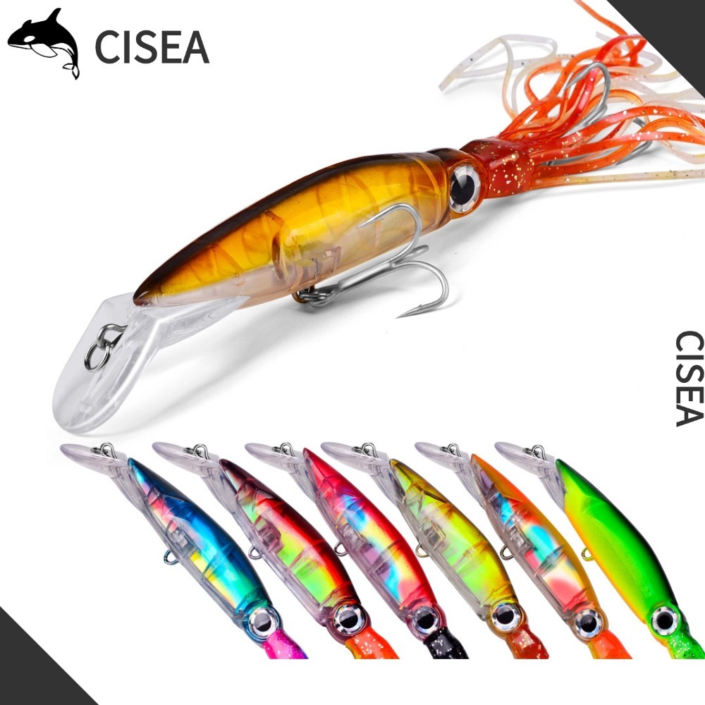 CISEA F279 เหยื่อยาง ปลา ตกปลา ตกปลา เหยื่อจิ๊ก เหยื่อ 40g 23cm