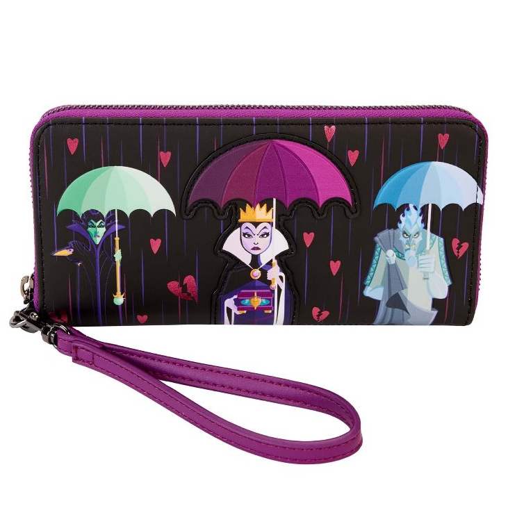 Loungefly Disney Villains Curse Your Hearts Zip Around Wristlet Wallet ของขวัญสําหรับแฟนๆ