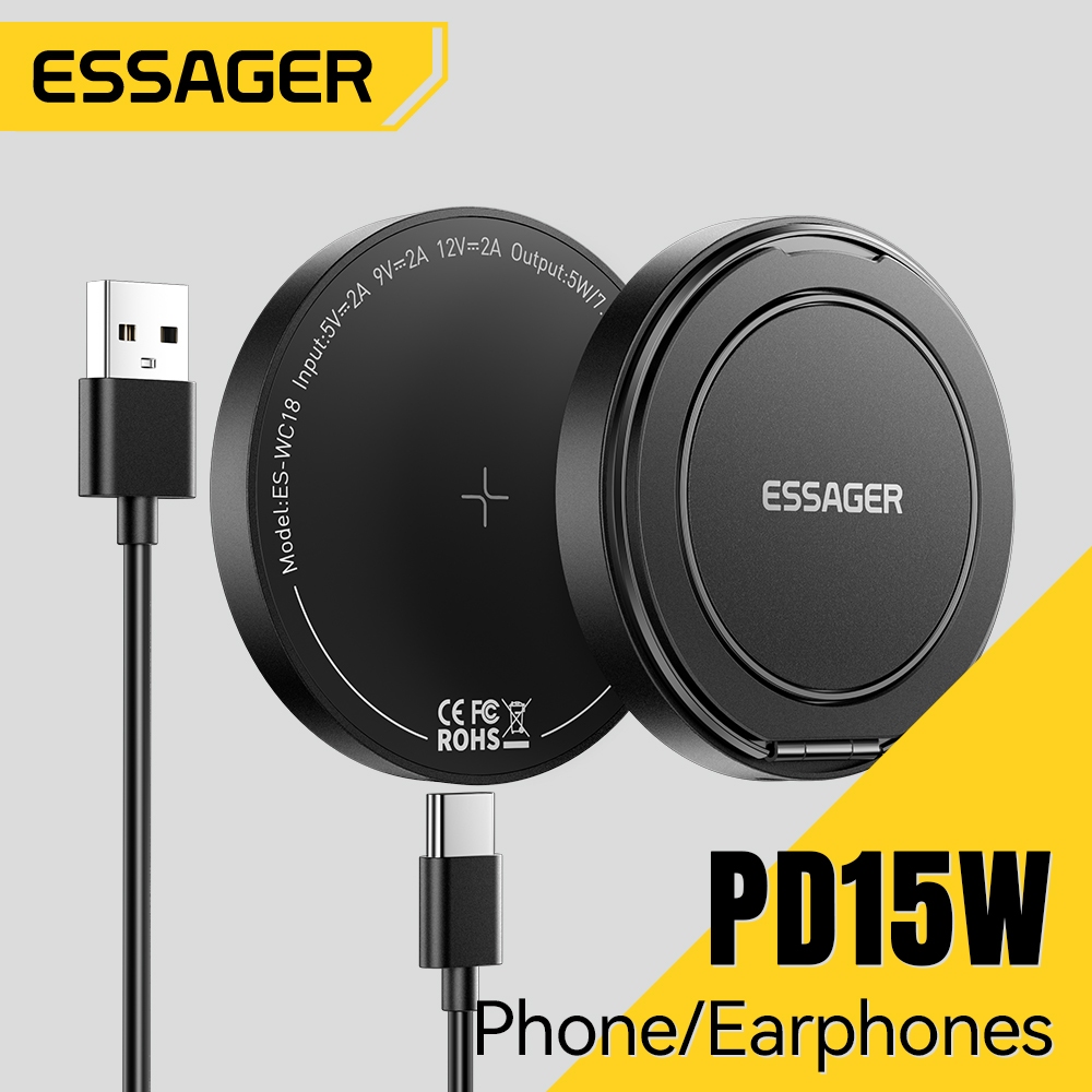 Essager 15W Fast Wireless Charger Magnetic Wireless Charger สําหรับ iP 16/15/14/13/12/11 Pro Max/Xr/Xsmax