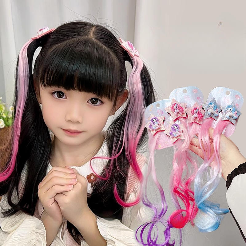 เด็ก My Little Pony Pony วิกผม Braid Highlight การ์ตูน Five-pointed Star กิ๊บติดผมถัก