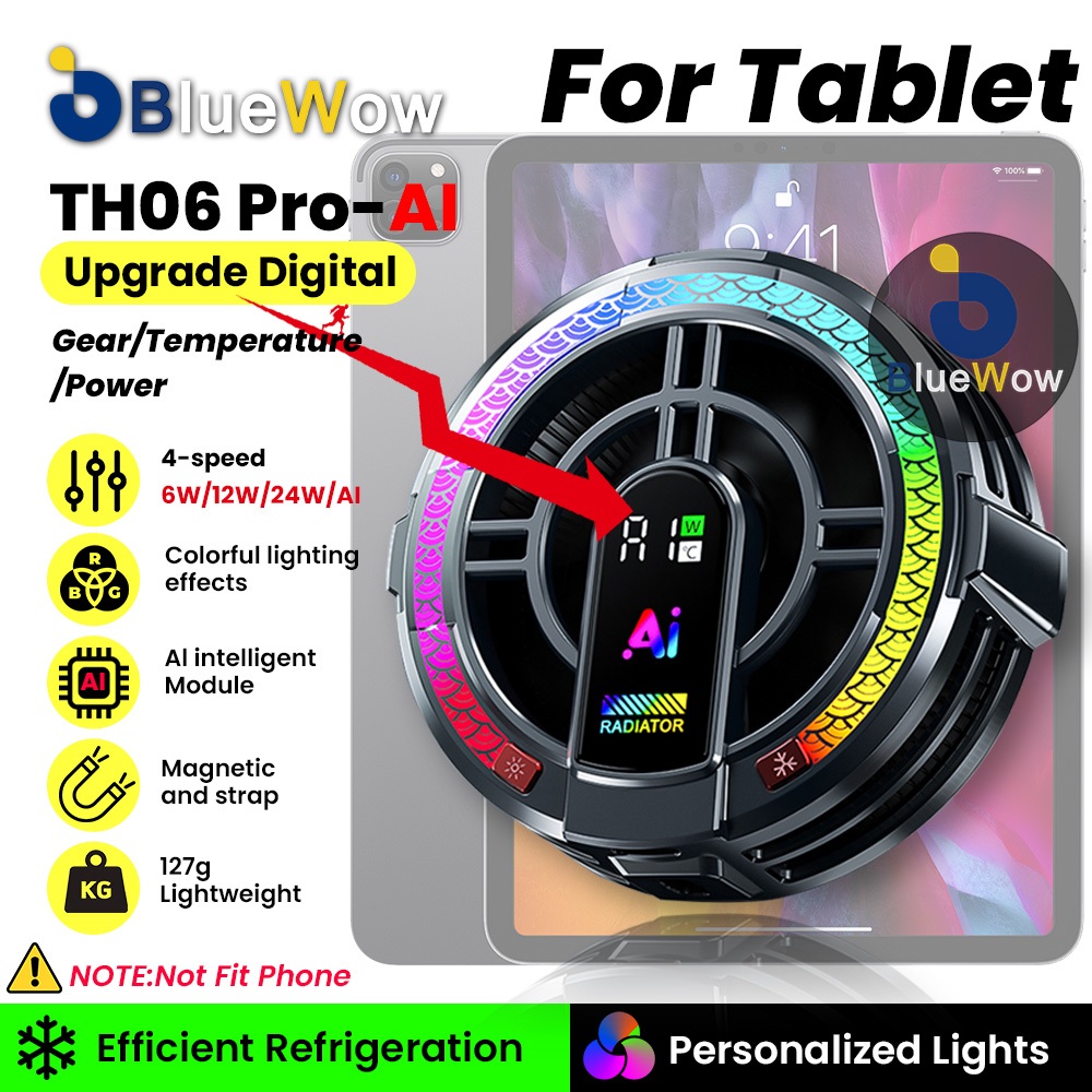 2025 สินค้าใหม่ TH06 ProBlueWow AI อัจฉริยะเซมิคอนดักเตอร์หม้อน้ําL3 โอเวอร์คล็อก Quick Freezing ความเร็วลมสี่ความเร็ว ​​การปรับจอแสดงผลการมองเห็นอุณหภูมิ