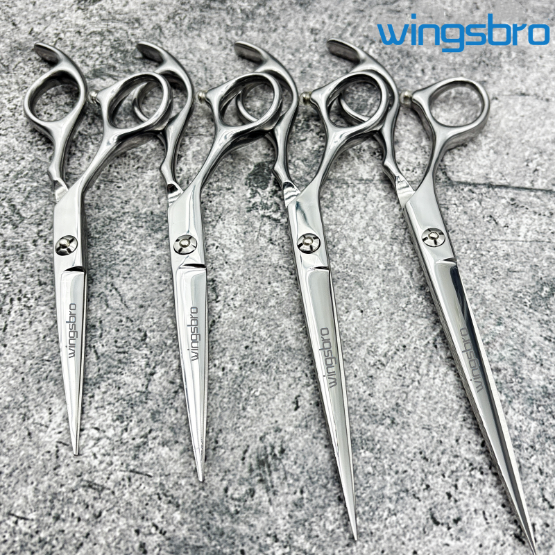 ปีกกรรไกรตัดผมมืออาชีพ5 "6 '' 7 '' 8 ''ญี่ปุ่นสแตนเลสกรรไกรตัดแต่งทรงผมตัดผมกรรไกรผอมบางกรรไกรตัดผม