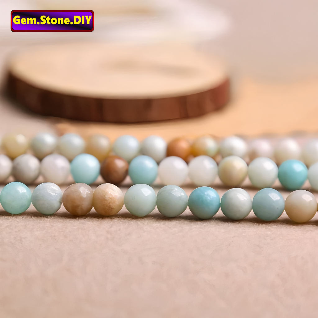 Chinese Amazonite Natural Stone，Loose Bead จีน อเมซอนไนท์ หินธรรมชาติ,หลวมลูกปัด ตัวเว้นวรรค สําหรับสร้อยข้อมือ/สร้อยคอ/แหวน/ต่างหู,ขายส่งทําด้วยมือ ทําเอง เครื่องประดับ,สร้อยข้อมือหินคริสตัลรักษา,ลูกปัดเจมสโตน ราคา ถูกที่สุด ดีลบีเคเค แกลเลอรีภาพที่ 5