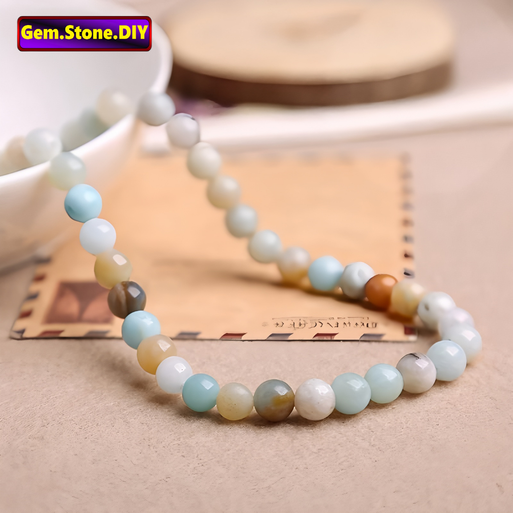 Chinese Amazonite Natural Stone，Loose Bead จีน อเมซอนไนท์ หินธรรมชาติ,หลวมลูกปัด ตัวเว้นวรรค สําหรับสร้อยข้อมือ/สร้อยคอ/แหวน/ต่างหู,ขายส่งทําด้วยมือ ทําเอง เครื่องประดับ,สร้อยข้อมือหินคริสตัลรักษา,ลูกปัดเจมสโตน ราคา ถูกที่สุด ดีลบีเคเค แกลเลอรีภาพที่ 2