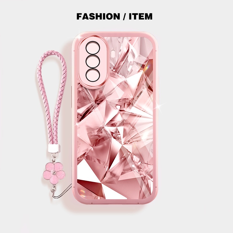YBDเคสโทรศัพท์แฟชั่นสําหรับHuawei Nova Y61 Y70 Plus Y90 X5 Plus Honor Play 40 Honor 70 Lite 90 Lite X50i Honor 200 Lite 200proปลอกเพชรรูปแบบโปร่งใสฝาครอบป้องกันW