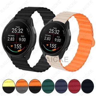 สายรัดข้อมือซิลิโคน 20 มม. สำหรับ Garmin vivoactive 5 6/3 Music / Forerunner 55/70/170/165/245/645/158/168 / Approach S50