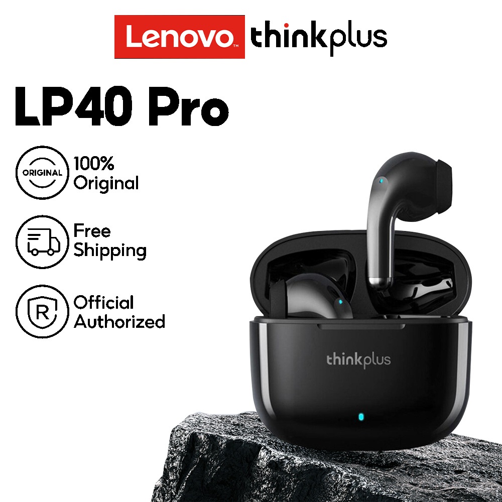 Lenovo LP40 PRO ชุดหูฟังไร้สาย TWS Bluetooth 5.1 ระบบเสียงคุณภาพสูงคุณภาพเสียง Hi-Fi