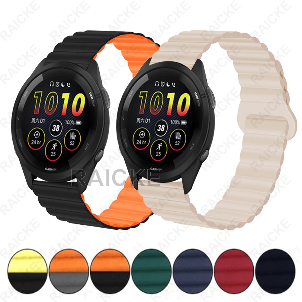 สายรัดซิลิโคน 22mm Loop สำหรับ Garmin Forerunner 265 Music / Forerunner 255 / 570 47mm 42mm / Vivoactive 4 / Venu 4 45mm 41mm / Venu 3 / Venu 2