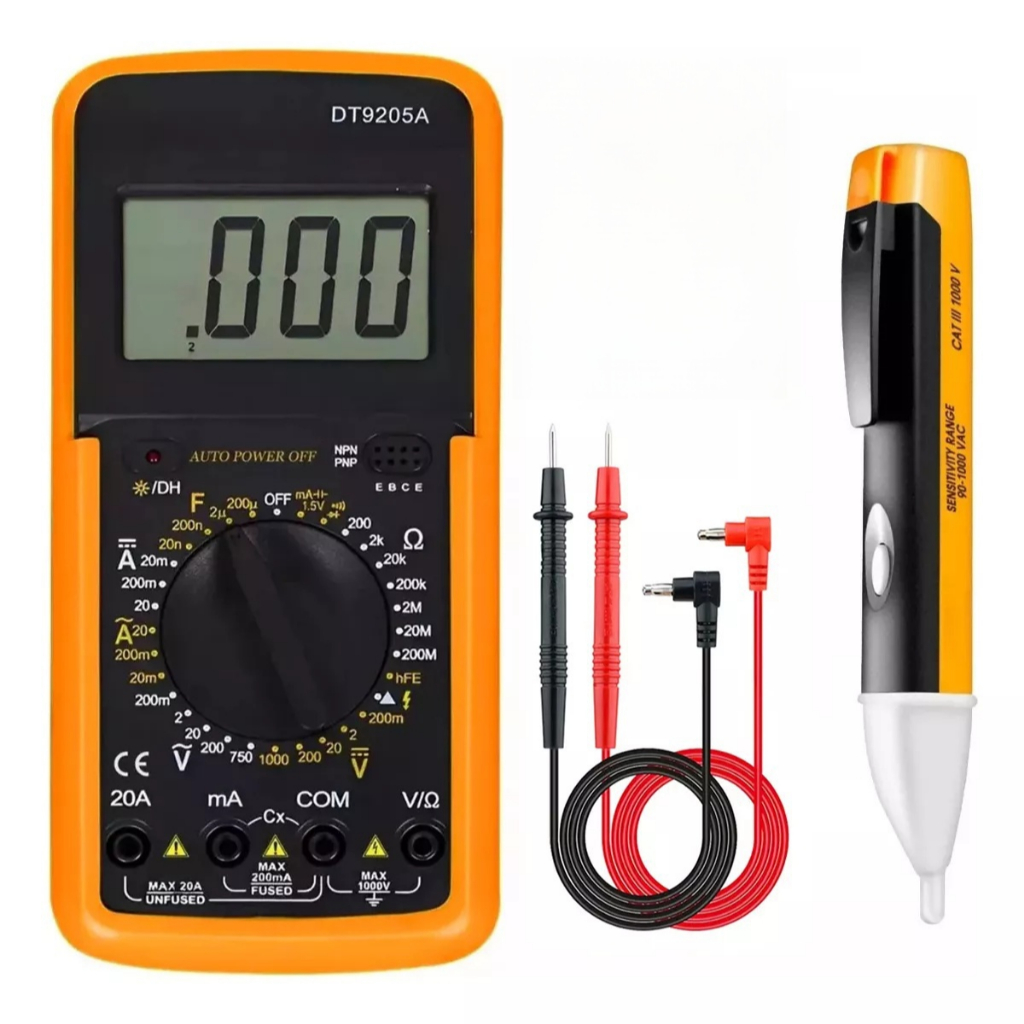 KUAIQU Professional Digital Multimeter Dt9205a เครื่องตรวจจับดินสอแรงดันไฟฟ้า